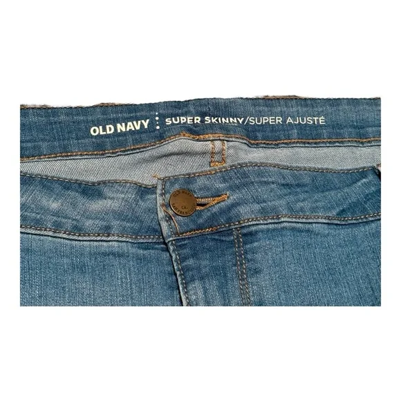 Old Navy Super‎ Skinny Fit High Waist Jeans - Size 24 Plus Long - Picture 7 of 9